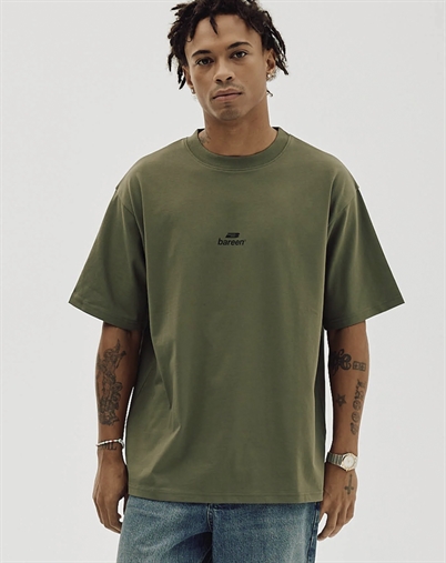 Bareen - Logo Box Fit T-shirt - Olive Green